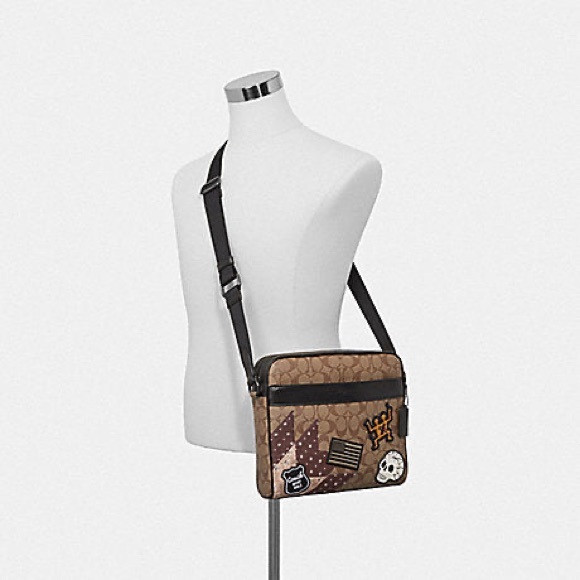 NWT Limited Edition Coach Keith Haring Brown and Black Crossbody Bag - Picture 2 of 12